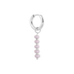 Lilac row hoop silver