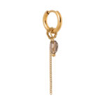 Chain anthracite hoop gold