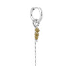 Chain olive hoop silver