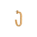 Oval braid hoop gold
