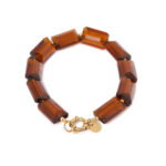 Shiny brown bracelet gold
