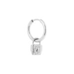 Lock of love hoop silver
