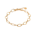 Oval line bracelet gold