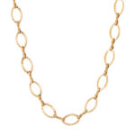 Oval line necklace gold