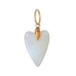 Icy heart charm gold